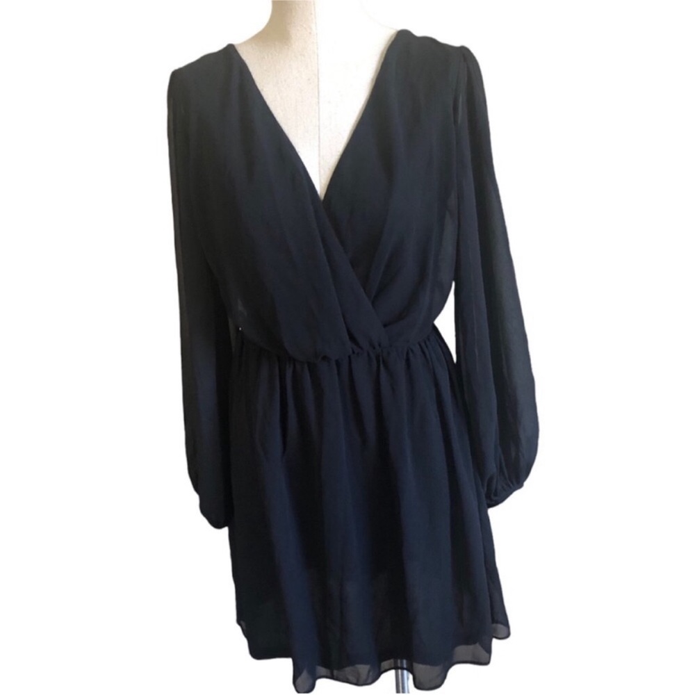 NEW ASOS Black Flowy Mini Dress Size 4